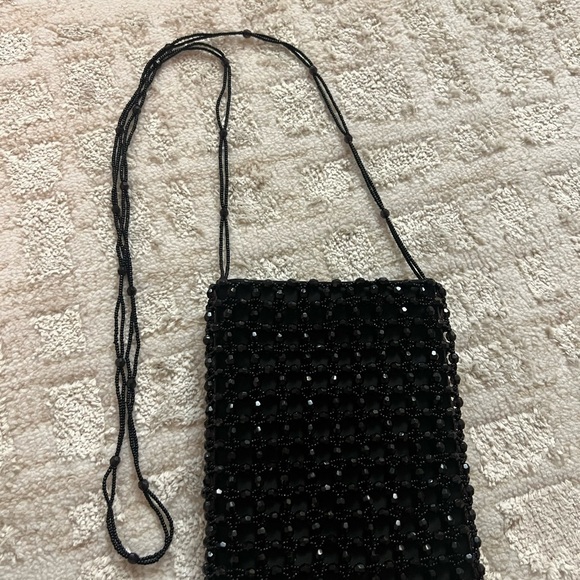 Black Beaded Evening Clutch - Picture 5 of 8